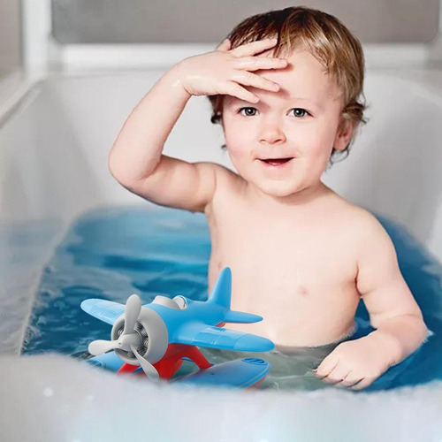 Avião Brinquedos Aquáticos Crianças Hidroavião Azul