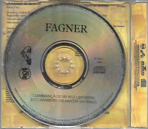F57 - Cd - Fagner - Lembrança De Um Beijo E Casamento (Usado)