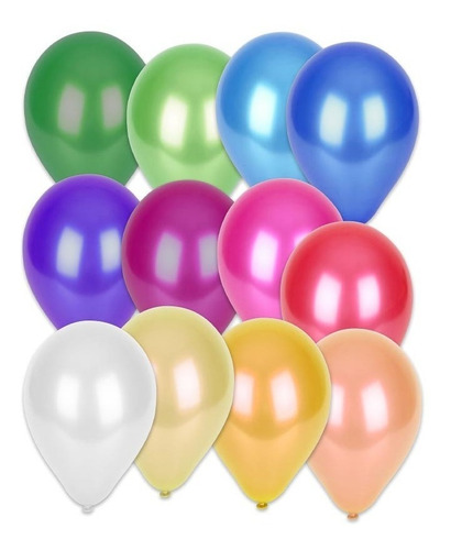 Globo Perlado 9p X 500 Unidades Varios Colores - Luico Hogar