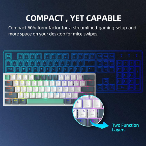 Machenike K500a-b61w Teclado Mecánico Inalámbrico Red Lineal