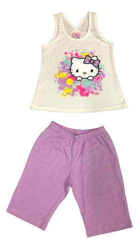 Pijama Algodón Niña  Estampado Hello Kitty S112384-02