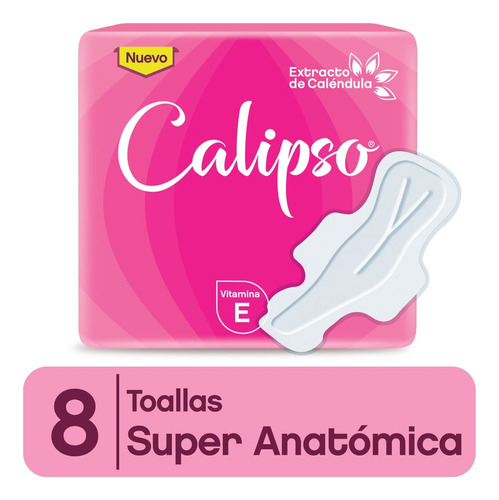 Toalla Calipso Sin Alas Anatomica 8 U Pack 12 Unidades 