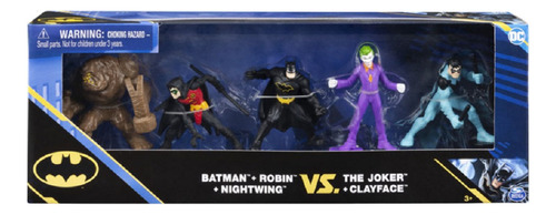 Set 5 Figuras Colección Dc Comics Batman Y Amigos Vs Joker