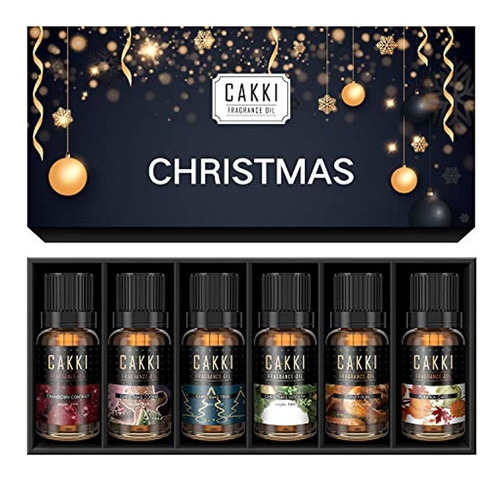 Cakki Christmas Essential Oils Gift Set 6x10ml, Premium Grad