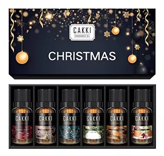 Cakki Christmas Essential Oils Gift Set 6x10ml, Premium Grad