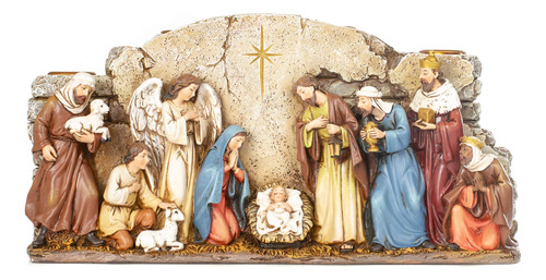 Roman Portavelas De Pared Nativity