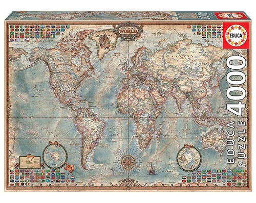Puzzle Rompecabezas Educa 4000 Pz Mapa Mundo Mapamundi 14827