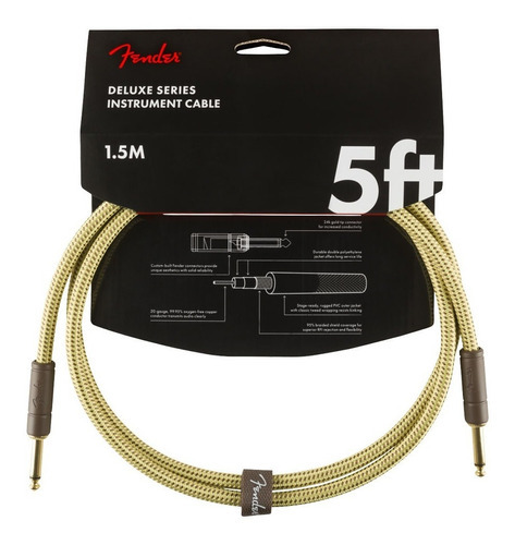 Fender 0990820094 Cable Para Guitarra O Bajo Tweed 1.5 Mts