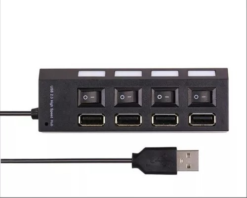 Hub 4 Puertos Multi Usb 2.0 Indicador Luz / Practico!