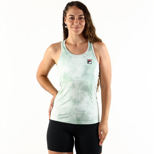 Musculosa De Mujer Fila Fbox Verde Cha Estampado