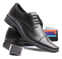 Comprar Kit Sapato Social Pierutti Amarrar Cinto Porta Cartão Preto