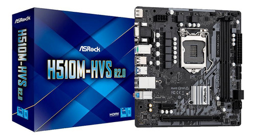 Placa Mãe Asrock H510m-hvs Rv2.0 Intel Lga 1200 Ddr4 Matx