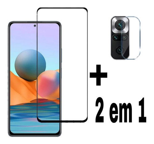 Película De Vidro 3d Redmi Note 10 Pro + Película P/ Câmera 