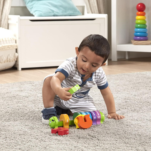 Melissa Doug Contando Caterpillar - Juguete Clásico De Mader