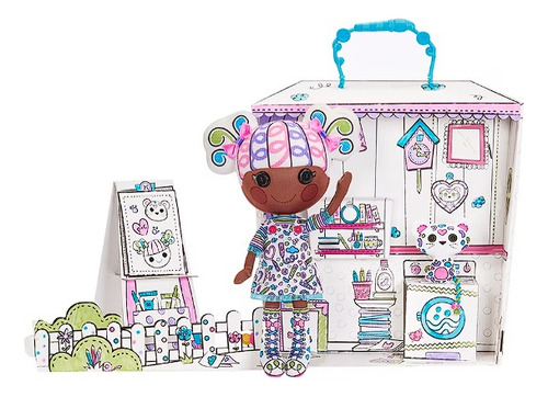 Boneca - MGA Color Me - Alaloopsy - para pintura - Lavável