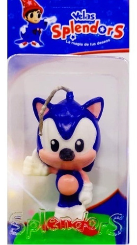 Vela De Sonic Fiesta Cumpleaños