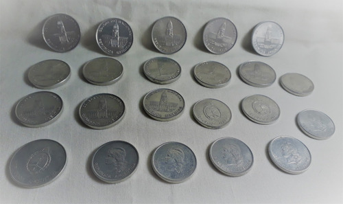Lote 22 Monedas Pesos Y Australes Argentina Antiguas