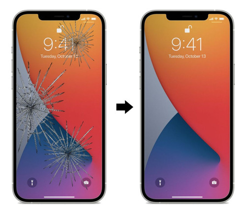 Reparación De Pantalla Astillada Para iPhone 13pro Refurbish