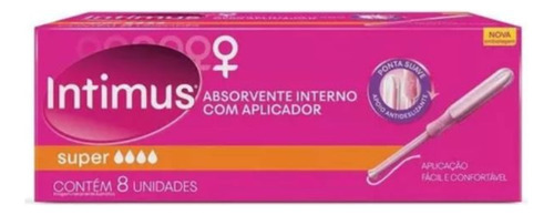 Absorvente Interno Super Com Aplicador 8 Unidades