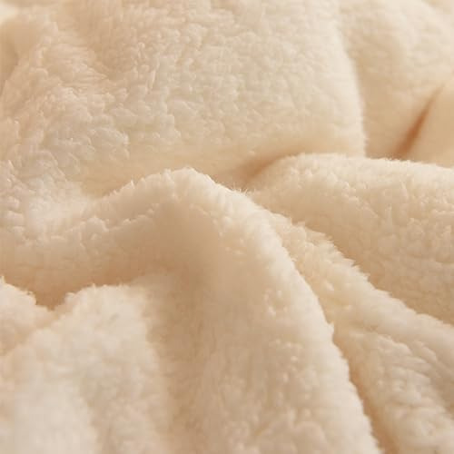 Llancl Sherpa Juego De Edredón Reversible De Tamaño Doble, A