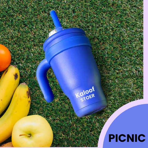 Botella De Bebida Aislante De Kaloof Stoer, 14 Oz, Con Tazas