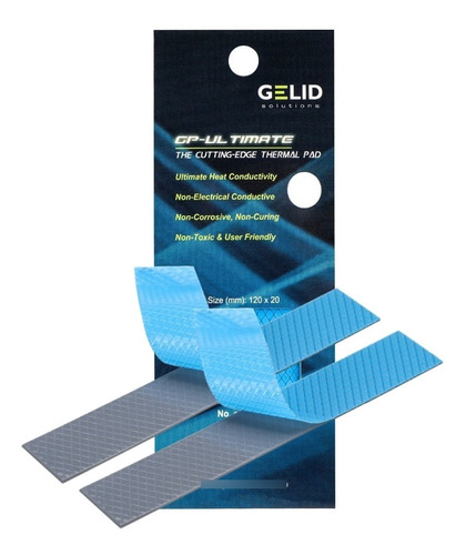 2x Pad Térmico Gelid Gp-ultimate Tp-vp04-r-d 15w 120x20x2mm