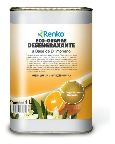 Renko eco orange detergente desengraxante com limóneno  1 L