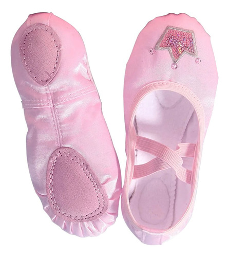 Zapatillas De Ballet Para Niñas, Con Estampado De Corona Bor