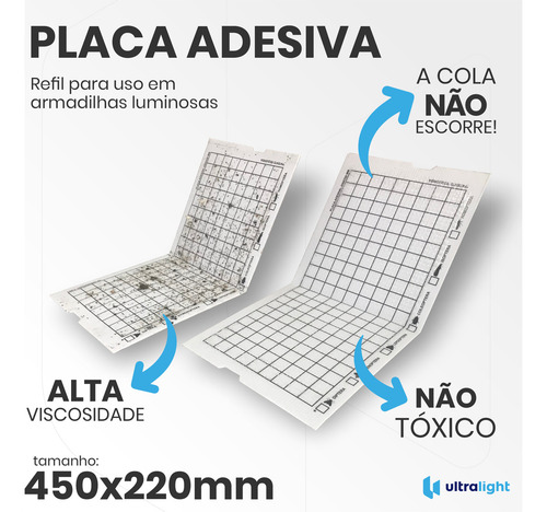 20 Und - Refil 450x220 Para Armadilha Mata Mosquitos Moscas E Varejeiras