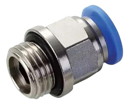 Conector Engate Rápido Tubo Pu 8mm X 1/4 Rosca Bsp - 10 Pçs