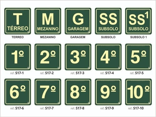 Kit 41 Placas Fotoluminescente Personalizado