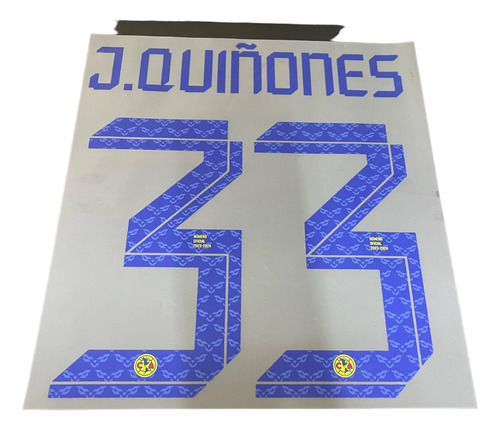 Numero Oficial Club America 23-24 Julian Quiñones 33