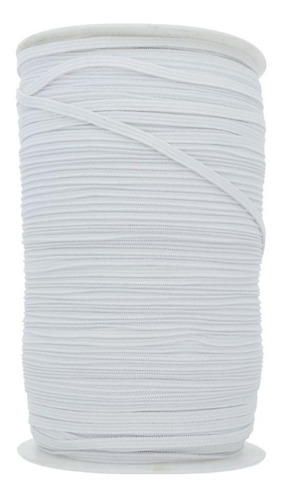 Elástico Crochet Blanco 5mm Rollo 300mts Resorte Ropa Textil