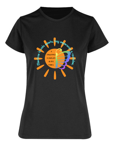 Playera Deportiva Mujer Mientras Haya Vida - Sol