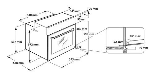 Horno eléctrico empotrable 60 cm Ariston FI7 871 S P IX A — MultiAhorro  Hogar