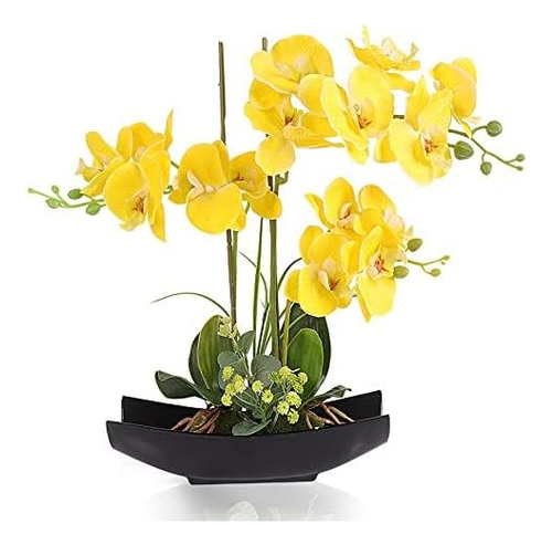 Yobansa Flores Artificiales De Orquídeas De Seda De Tacto De