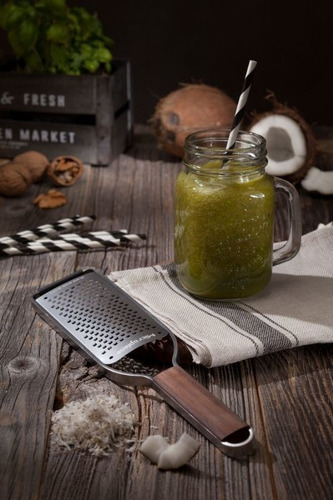 Imagen 4 de 4 de Zester Grueso Con Mango De Madera Nogal Microplane Usa