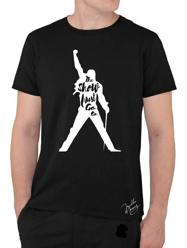 Polera Estampada Freddie Mercury Queen Bandas