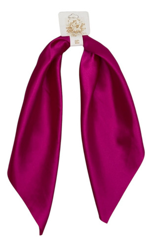 Mascada Color Solido Satinado Mujer Para Cabeza Mediano Fucsia Liso Mediana