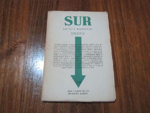 Revista Sur, India 259 - Denis De Rougemont - Ed: Sur