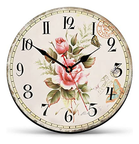 Reloj De Pared Shuaxin Madera Decorativa 14 Pulgadas Grandes