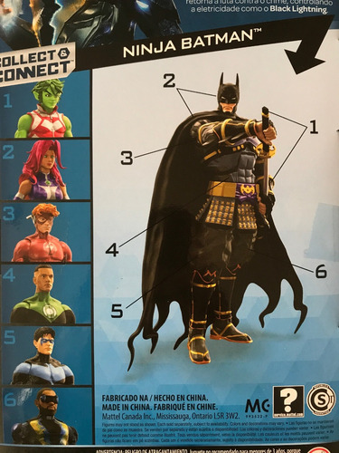 Batman Ninja Wave Teen Titans Completa Baf 6 Figuras Dc Mult (Usado)