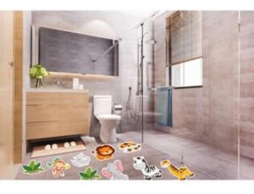 Adesivo De Piso Banheiro Safari Mod01