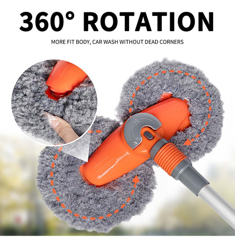 Fregona Para Lavado De Coches Con Mástil Curvo Extensible, E