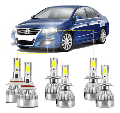 Kit Ultra Led Volkswagen Passat 2006/2010 20000 Lúmens 6500k