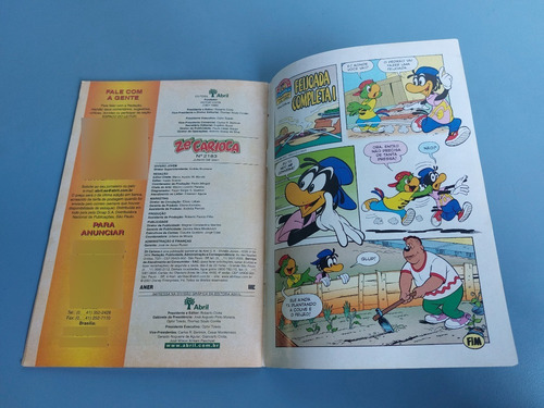 Antigo Gibi Zé Carioca Nº 2183 Editora Abril Disney 2001 (Usado)