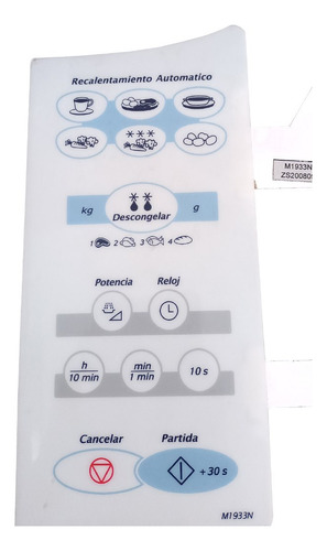 Panel Membrana De Microondas P/ Samsung M1933n