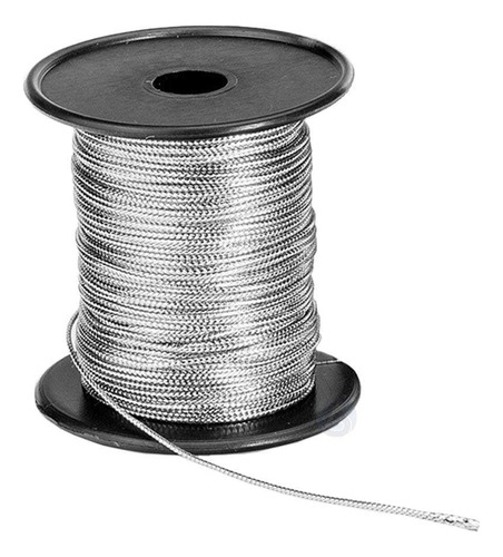 Cordão Metalizado Para Decorar Tranças Rolo Com 50mt - Prata