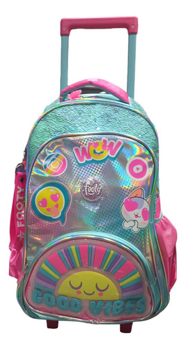 Mochila Escolar Carrito 18 P Niña Nena Tornasolada Primaria