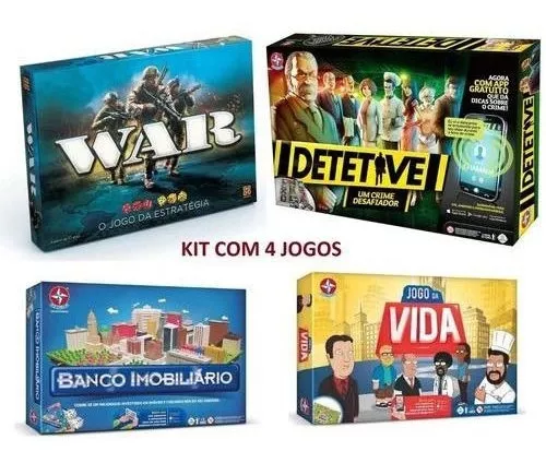 Kit Jogo da Vida + Detetive Jogos de tabuleiro Estrela em Promoção